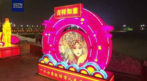 В городском уезде Хуянхэ проходит фестиваль фонарей