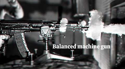 Balanced machine gun