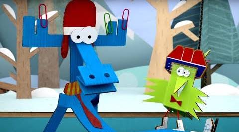 Бумажки -  Зимний цвет - Серия 64 - мультфильмы для детей и взрослых. Творчество с детьми