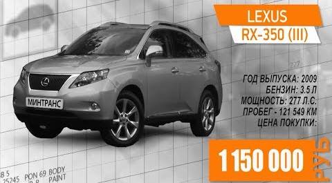 Lexus RX-350 III (2009г): можно ли купить премиум-класс за миллион рублей? Минтранс.