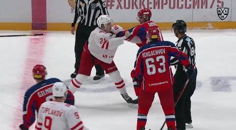 KHL Fight: Guskov-Jr. VS Lehtera