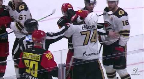 KHL Fight: Yemelin vs. Lindbohm