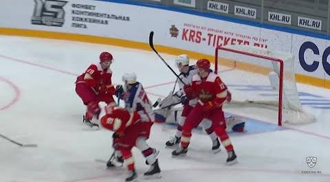 Перый гол Бретта Поллока в КХЛ / Brett Pollock first KHL goal