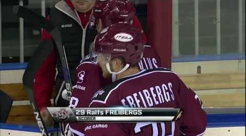 Ralfs Freibergs first KHL goal