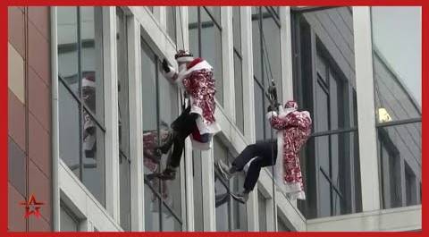 На крышу Морозовской детской больницы высадился праздничный десант