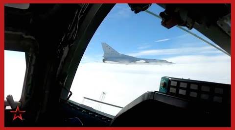 Опубликованы кадры полетов бомбардировщиков Ту-22М3 над Белоруссией