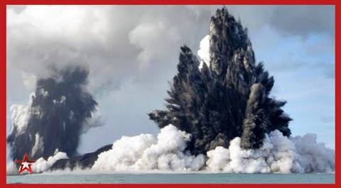 Спутники запечатлели мощное извержение подводного вулкана в Тонге